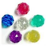 Close up view of 32 mm diamond cut superballs