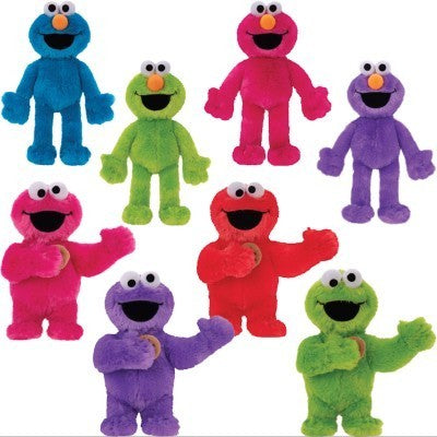 Elmo and Cookie Monster Colors 7in-9in Plush (1ct.) | Gumball.com