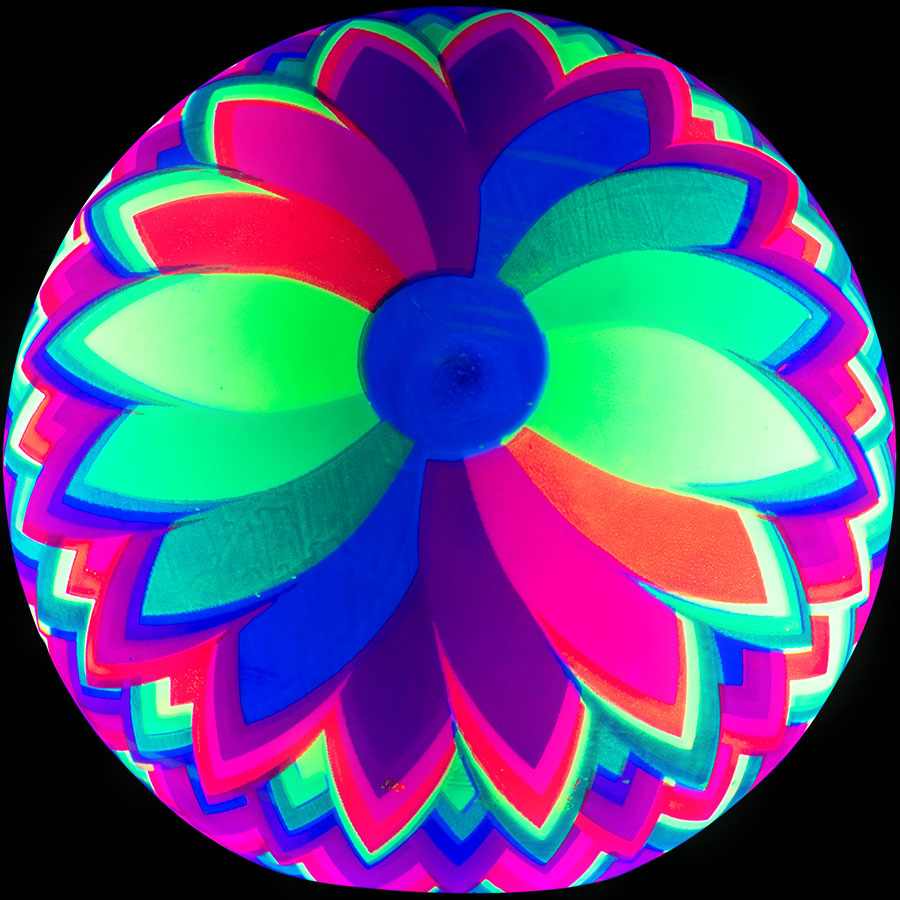 Inflatable 6in Rainbow Geometric Balls