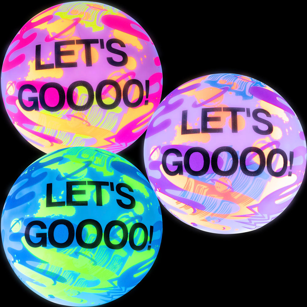 6in Neon Space Balls w/LET'S GOOOO! Logo