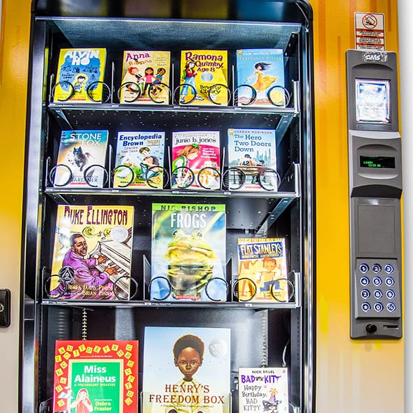 AMS Book Vending Machine Product Image Close Up View