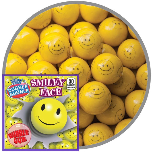 Dubble Bubble Smiley Face Gumballs (1"/850 count)