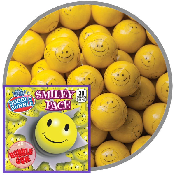 Dubble Bubble Smiley Face Gumballs (1"/850 count)