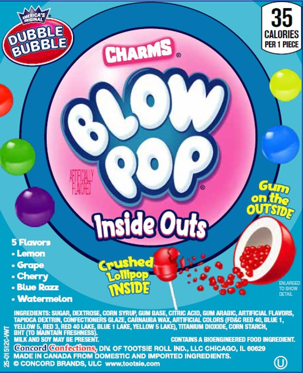Dubble Bubble Blow Pop Gumballs Product Display