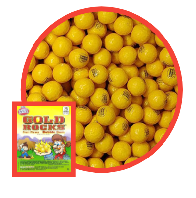 Dubble Bubble Gold Rocks Gumballs (.92"/1080 count) Product Image