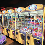 E-Claw 900 Crane Claw Machine Arcade Game Multiple Machines Filled with Prizes