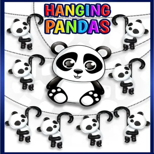White display card for hanging pandas