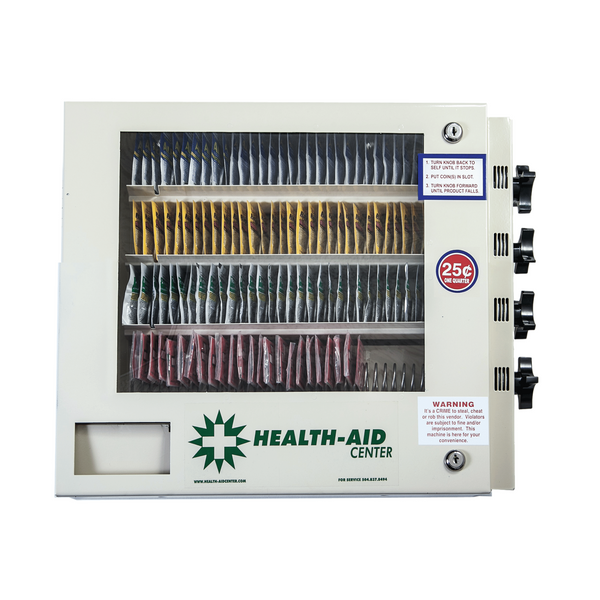 Health Aid 4 Selection Medicine Vending Machine Product image - vend condoms on campus