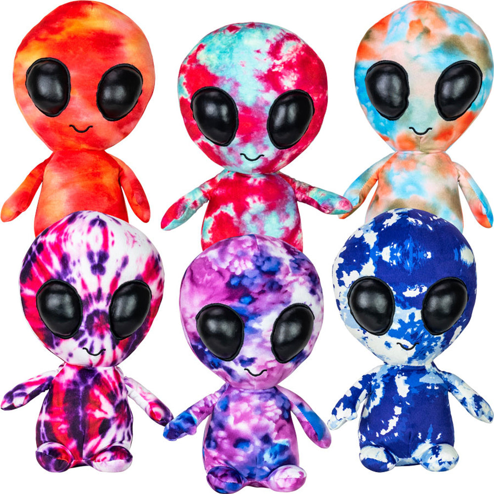 Jumbo Tie Dye Alien Plush 12.5" Mix 42 Ct. Product Image