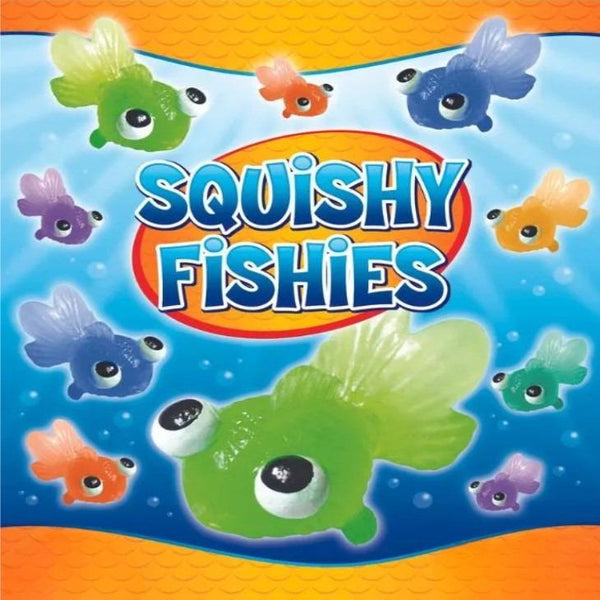 Squishy fishies display card with different color fishes 
