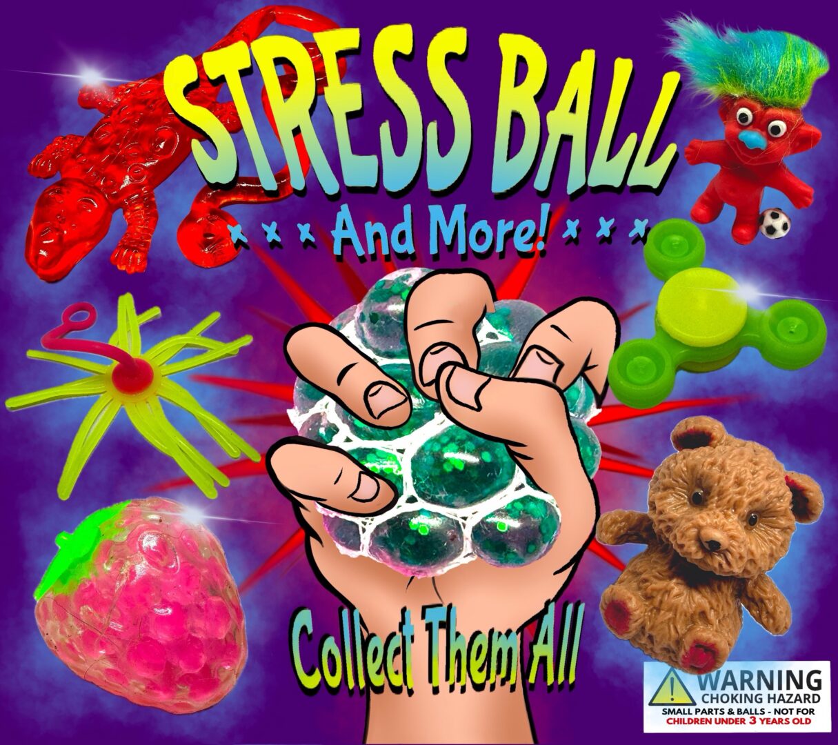 Stressballs in Nets & More 2" Capsules Product Image