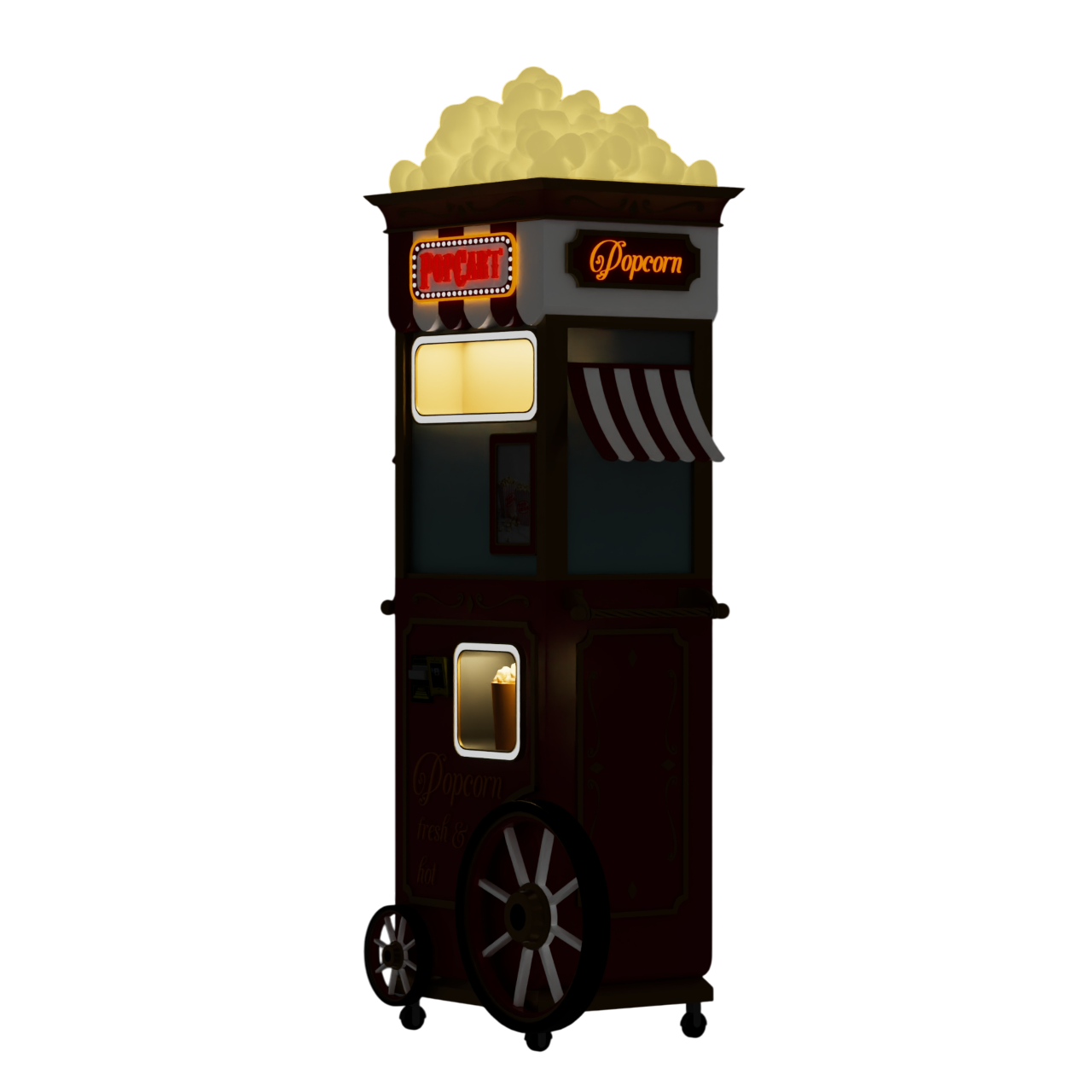 Sweet Robo PopCart Robot Popcorn Vending Machine Product Image Light View