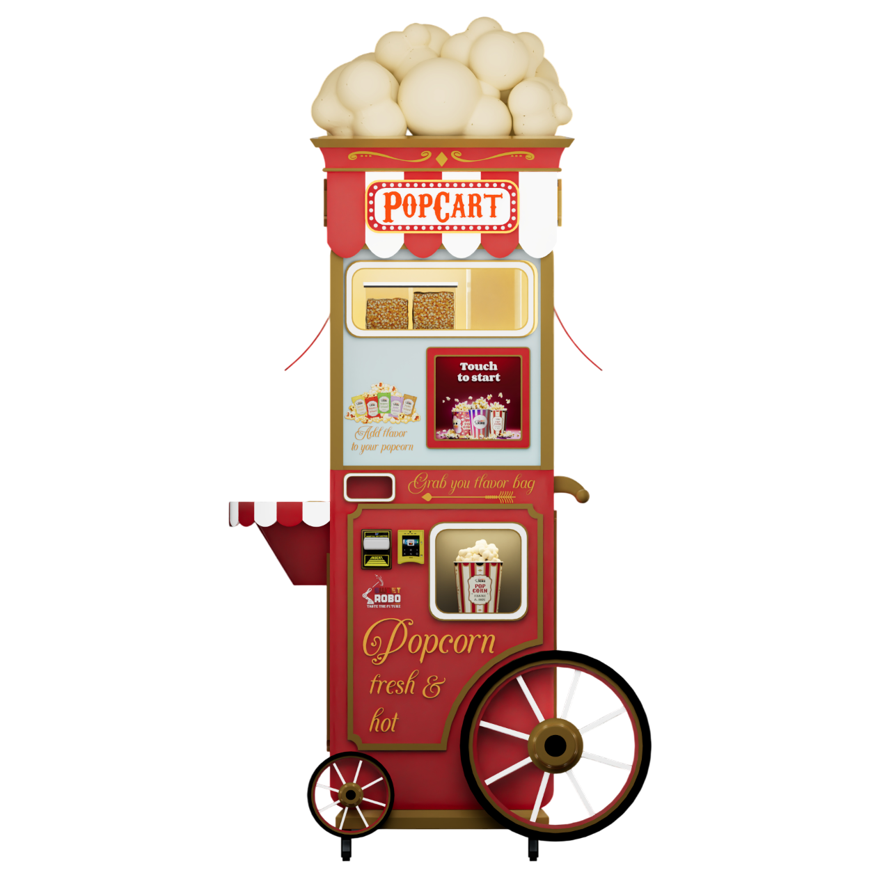 PopCart Robotic Popcorn Vending Machine Gumball popcart-robotic-popcorn-vending-machine-gumball