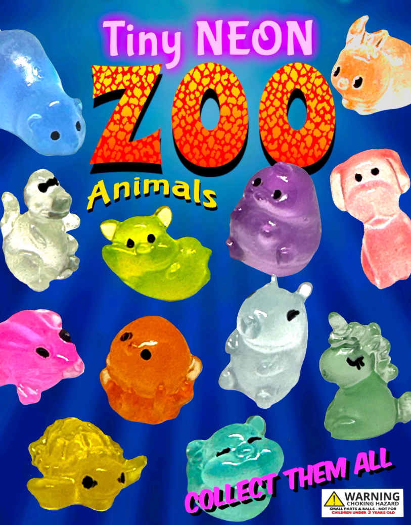 Tiny Neon Zoo Animals 1" Capsules Product Image