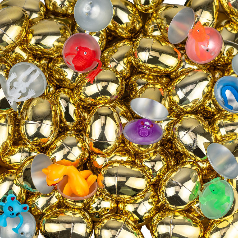 Toy Filled Metallic Gold Egg Mix 2