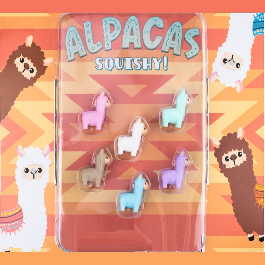 orange display card for alpaca squishy