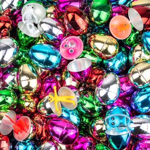 Colorful Metallic Eggs with Toys (300pcs)