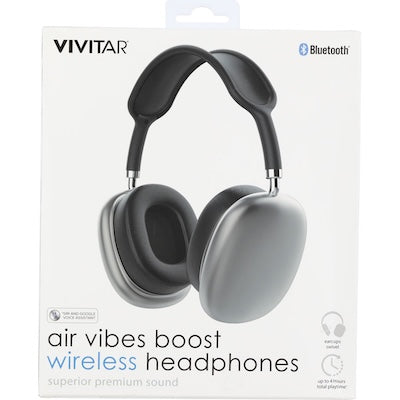 Vivitar Air Vibes Boost Headphone Black/Gray (1ct.)