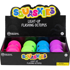 Light-Up Flashing Octopus 2.5in Asst (12pcs)