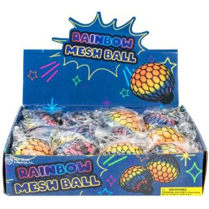 Rainbow Mesh Ball 2.5in (12pcs)