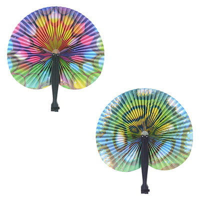 Hot Color 10in Folding Fan (12 pcs)