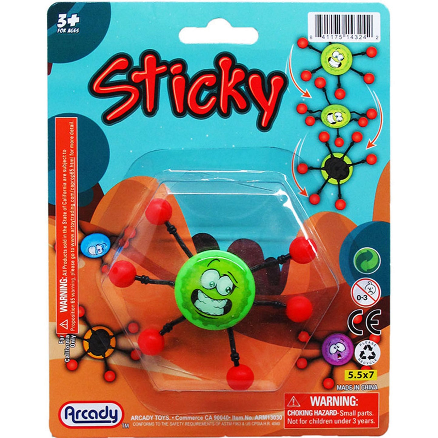 Sticky Funny Face Wall Crawler (1ct.)