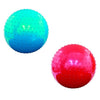 Close up shot of 18-inch knobby balls - red & blue color