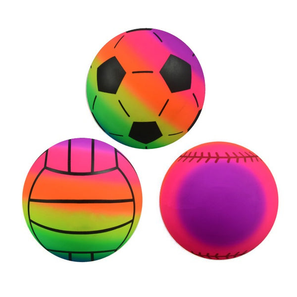 6" Rainbow Vinyl Sports Balls 100 ct product detail