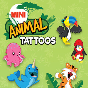Mini Animal Tattoos in 1" Capsules