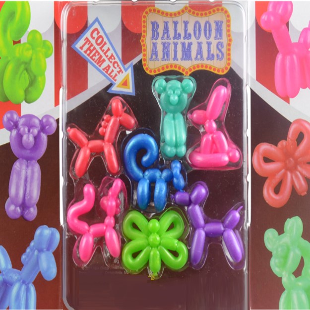 Display card for balloon party animals