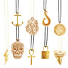 Close up view of Bold Gold Jewelry necklaces 