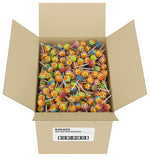 Open case of 1000 count Chupa Chups lollipops