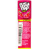 Back view of Push Pop strawberry candy showing ingredients