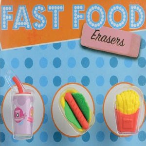fast food erasers 1 inch capsules