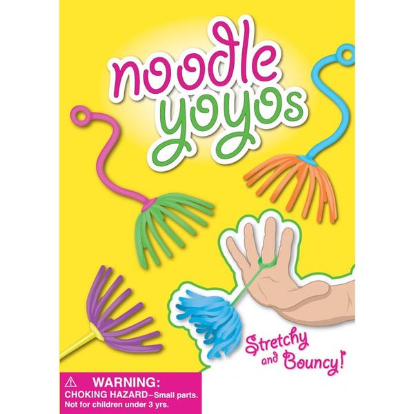 Noodle YoYos in 2 inch toy vending capsules back of display
