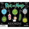 Rick and Morty 2-D Figure Keychains 2" Capsules Product Display Back