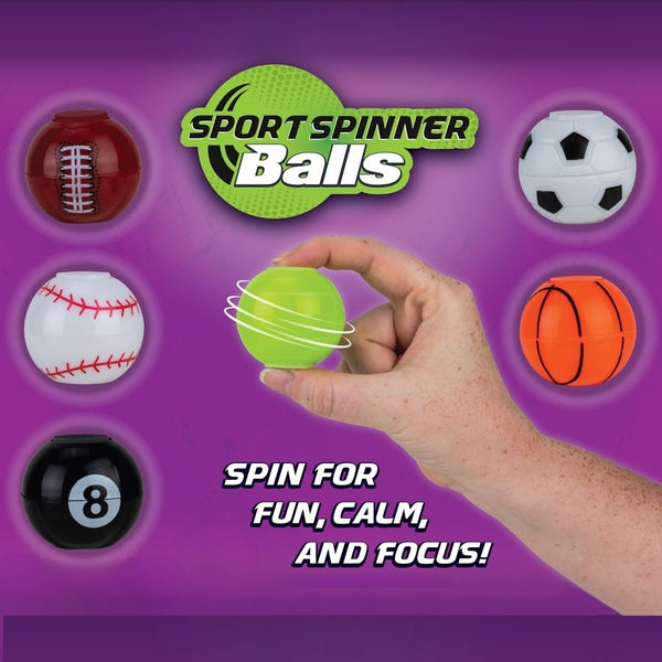 Purple display for sport spinner balls