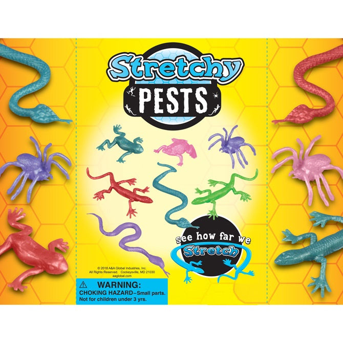 Stretchy Pests Display Front Side