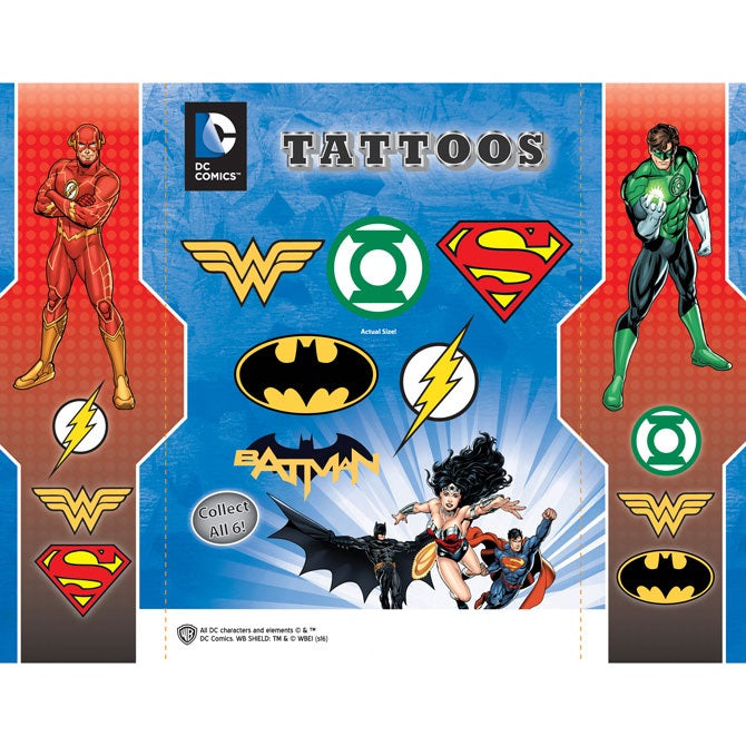 DC Logo Tattoos in 1 inch capsules Display