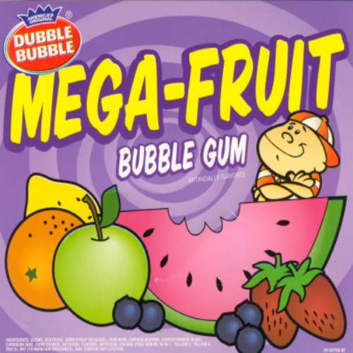 Dubble Bubble Mega Fruit Gumballs Product Display