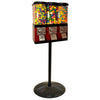 Triple Pod Candy Gumball Machine on Retro Stand