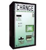 Front view of bill-to-bill and coin changer machine