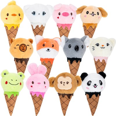 Ice Cream Cone Animals 5.5in Plush (12pcs)