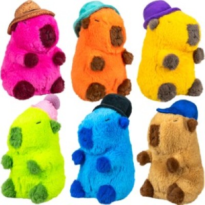 Small Capybara w/Hats 8in Plush (1ct.)