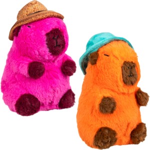 Small Capybara w/Hats 8in Plush (1ct.)