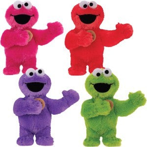 Elmo and Cookie Monster Colors 7in-9in Plush (1ct.) | Gumball.com