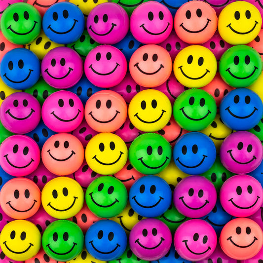25mm (.98in) Happy Face Hi-Bounce Ball Mix