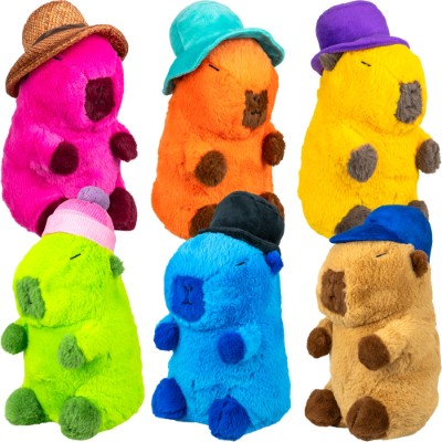 Jumbo Capybara w/Hats 14in Plush (1ct.)
