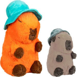 Jumbo Capybara w/Hats 14in Plush (1ct.)