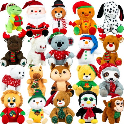 Jumbo 100% Generic 12in-15in Christmas Plush Kit (40 pcs)